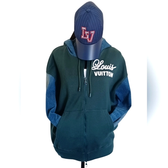 Authentic Louis Vuitton Hybrid Hoodie Denim Jacket - Picture 9 of 10